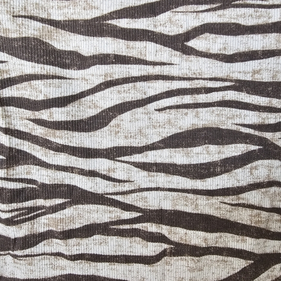 Pilcro Off-The-Shoulder Long-Sleeve Top, XL, Neutral Zebra Print - Picture 13 of 16